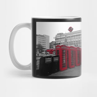 Red London Phone Booth Charing Cross Mug